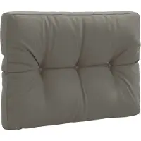 vidaXL Palletrugkussen VIANEN 100% Polyester Grijs 70 x 40 x 12 cm