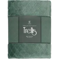 Essex Pluche Dekentje Microvezel Trellis 150x200cm - Flesgroen