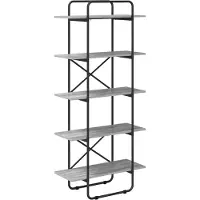 vidaXL Boekenplank 5-laags 60 x 35 x 175,5 cm PB Grijs Sonoma