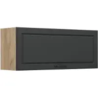 Vicco Hangkast R-Line, Antraciet landelijk/Goudkleurig Eiken, 100 cm Plat