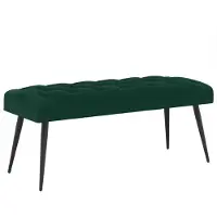 vidaXL Bank met knopen tufting Donkergroen 110 x 40 x 46 cm Fluweel