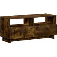 vidaXL Tv-meubel 90 x 34.5 x 40 cm Gerookt eiken Bewerkt hout