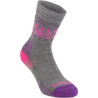Bridgedale Sok Women Hike Lightweight Merino Endurance Black Purple-Schoenmaat 35 - 37