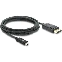 DeLOCK Coaxial USB Type-C to DisplayPort cable (DP Alt Mode) 4K 60 Hz with braided coating 2 m
