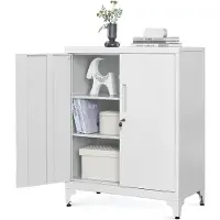 Songmics Stalen opbergkast, Grijs / 80B cm