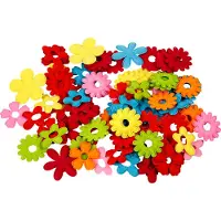 Creativ Company decoratieset Bloemen 45 mm vilt 135 stuks