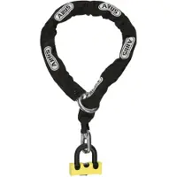 ABUS Motorslot Kettingslot-schijfremslot-combinatie - GRANIT Power XS 67 12KS Black Loop - Security level 16 - ART-4 geel - 120 cm - geschikt voor motoren