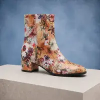 Lureaux Royal Bloom Lady Boot - - Nette Kleurrijke Schoenen Met - Of Zonder - Print - Heren