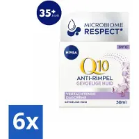 Nivea 6 x – Dagcrème – Q10 Power Sensitive SPF 15 – 50 ml - Gevoelige Huid - Anti-aging - Rimpelverlichting - SPF 15 - Dagcrème
