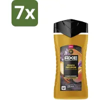 Axe 7 x – Douchegel – Peach Infusion – 225 ml - Douchegel - Geur - Patchoeli - Amber - Fris Ruiken
