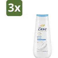 Dove 3 x – Douchegel – Advanced Care Gentle Scrub – 225 ml - Douchegel - Exfoliatie - Huidverzorging - Zachte Douchegel - Schuim