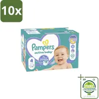 Pampers 10 x – Luiers – Baby Dry Maat 4 – 76 Luiers - Grootverpakking - Baby Droog Luis - Baby Droog Luis 4 - Droge Luier - Luier Voor Baby - Droge Luier 12 Uur