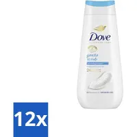 Dove 12 x – Douchegel – Advanced Care Gentle Scrub – 225 ml - Douchegel - Exfoliatie - Huidverzorging - Zachte Douchegel - Schuim