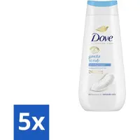 Dove 5 x – Douchegel – Advanced Care Gentle Scrub – 225 ml - Douchegel - Exfoliatie - Huidverzorging - Zachte Douchegel - Schuim
