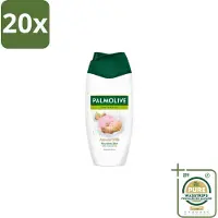 Palmolive 20 x Douchecrème Naturals Amandelmelk 250 ml - Grootverpakking - Douchegel Amandel - Zachte Reiniging - Huid Verzorgen - Amandelmelk - Hydraterende Douchegel