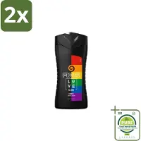 Axe – Bodywash – Unite Love Is Love – 250 ml - Voordeelverpakking - 2 stuks - Douchegel - Africa