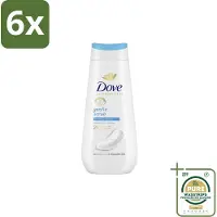 Dove – Douchegel – Advanced Care Gentle Scrub – 225 ml - Voordeelverpakking - 6 stuks - Huidverzorging - Zachte douchegel