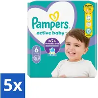 Pampers 5 x – Luiers – Active Baby Maat 3 (6-10 kg) – 90 Luiers - Luiers Voor Baby - Droge Luiers - Baby Droogheid - Droge Luiers Voor Baby - Droge Luiers 3 Maat