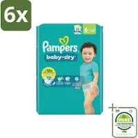 Pampers – Luiers – Baby Dry Maat 6 – 22 Luiers - Voordeelverpakking - 6 stuks - Baby luier - Droge luier