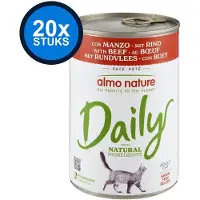 Almo Nature 20x Daily - Kattenvoer Natvoer Blik - Rund - 400g
