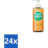 Happy Earth 24 x – Handzeep – 100% Natuurlijk Rose Petitgrain – 300 ml - Natuurlijke Handzeep - Vegan Handzeep - Handzeep Met Bloemige Geur - Handzeep Met Frisse Geur - Handzeep Voor Huid