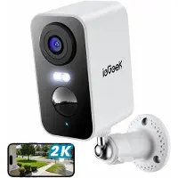 IeGeek 2K Camera Beveiliging Buiten WiFi - Bewakingscamera Voor Buiten - Beveiligingscamera Draadloos Buiten - 5200mAh batterij - Nachtzicht in kleur - IP65 - 2-Weg Audio - 2,4 GHz