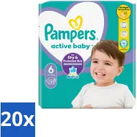 Pampers 20 x – Luiers – Active Baby Maat 3 (6-10 kg) – 90 Luiers - Luiers Voor Baby - Droge Luiers - Baby Droogheid - Droge Luiers Voor Baby - Droge Luiers 3 Maat