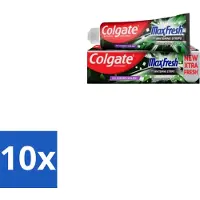 Colgate 10 x – Tandpasta – MaxFresh Whitening Bamboo Charcoal – 100 ml - Tandpasta - Whitening - Bamboe Houtskool - Frisse Adem - Mondverzorging