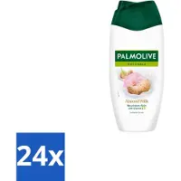 Palmolive 24 x Douchecrème Naturals Amandelmelk 250 ml - Douchegel Amandel - Zachte Reiniging - Gevoede Huid - Amandelmelk - Milde Douchegel
