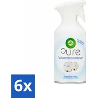 Air Wick 6 x - Spray - Zachtheid Van Katoen - Luchtverfrisser - 250 ml - Luchtverfrisser - Katoen Geur - Geurverfrisser - Frisse Geur -