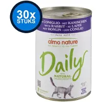 Almo Nature 30x Daily - Kattenvoer Natvoer Blik - Konijn - 400g