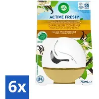 Air Wick 6 x Decosphere - Luchtverfrisser - Vanille & Kamperfoelie - 75ml - Luchtverfrisser - Vanille Geur - Kamperfoelie Geur - Langdurige Geur - Geurverspreider