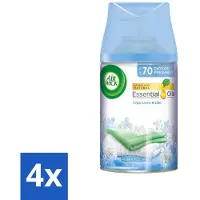 Air Wick 4 x - Luchtverfrisser Navulling - Fris Linnen & Lila - Automatische Spray - 250 ml - Fris Linnen - Lila Geur - Automatische Spray - Geurintensiteit - 24/7 Odour Stop Technology