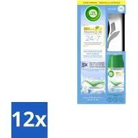 Air Wick 12 x - Freshmatic Max – Starterkit – Crisp Linen & Lilac – 250 ml - Frisse Geur - Automatische Geurverspreiding - Crisp Linen - Life Scents - Geurverspreider