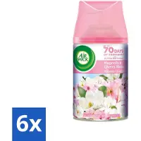 Air Wick 6 x - Luchtverfrisser Navulling - Magnolia & Kersenbloesem - Automatische Spray - 250 ml - Luchtverfrisser - Geur - Geurverwijdering - Bloemige Geur - Magnolia