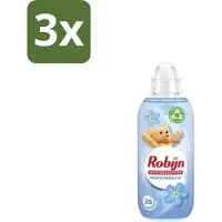 Robijn 3 x – Wasverzachter – Morgendauw – 650 ml - Wasverzachter - Wasgeur - Zachtheid - Kledingverzachter - Frisheid
