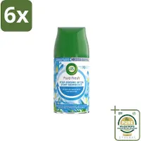 Air Wick Freshmatic Automatische Spray Luchtverfrisser Navulling Pure Fresh Lentedauw 250 ml - Voordeelverpakking - 6 stuks - Parfum - Geurverspreiding