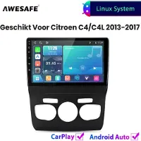 AWESAFE Autoradio - Geschikt Voor Citroen C4/C4L 2013 t/m 2017 - Draadloos Carplay Android Auto - Linux systeem - 10 Inch Touchscreen - Bluetooth Wifi - 2013 2014 2015 2016 2017