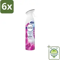 Febreze Amethist Luchtverfrisser Spray - Frisse Bloemen Geur - 300ml - Voordeelverpakking - 6 stuks - Luchtverfrisser - Geurverwijderaar