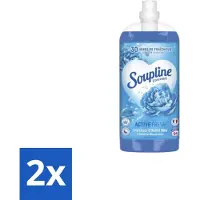 Soupline 2 x – Wasverzachter – Active Fresh Frisheid van Blauwe Anjer – 2 L - Wasverzachter - Frisheid - Blauwe Anjer - Wasgoed - Kleding
