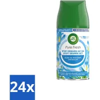Air Wick Freshmatic Automatische Spray Luchtverfrisser Navulling Pure Fresh Lentedauw 250 ml - Voordeelverpakking - 24 stuks