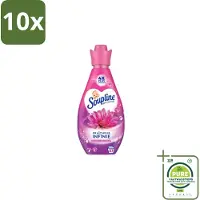 Soupline 10 x – Wasverzachter – Infinite Freshness Floral Happiness – 800 ml - Grootverpakking - Wasverzachter - Frisheid - Geur - Zachtheid - Wasgoed