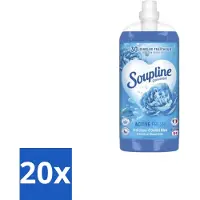 Soupline 20 x – Wasverzachter – Active Fresh Frisheid van Blauwe Anjer – 2 L - Voordeelverpakking - 20 stuks