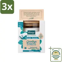 Kneipp 3 x - Geurkaars - Goodbye Stress - Watermunt & Rozemarijn - 20 branduren - Grootverpakking - Geurkaars - Stressvermindering - Aromatherapie - Watermunt - Rozemarijn