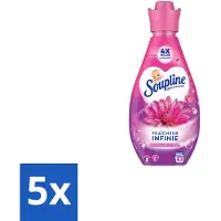 Soupline 5 x – Wasverzachter – Infinite Freshness Floral Happiness – 800 ml - Wasverzachter - Frisheid - Geur - Zachtheid - Wasgoed