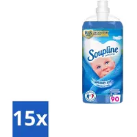 Soupline 15 x – Wasverzachter – Mediterrane Tuin – 950 ml - Wasverzachter - Mediterrane Tuin - Frisse Geur - Zijdezachte Kleding - Wasverzachter Voor Kleding