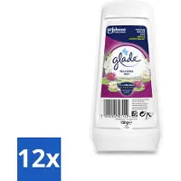Glade 12 x – Luchtverfrisser Gel – Relaxing Zen – 150 g - Luchtverfrisser - Ontspannende Geur - Frisse Geur - Geur Neutraliseren - Essentiële Oliën