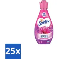 Soupline 25 x – Wasverzachter – Infinite Freshness Floral Happiness – 800 ml - Wasverzachter - Frisheid - Geur - Zachtheid - Wasgoed