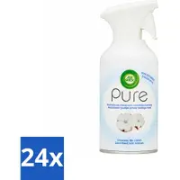 Air Wick 24 x - Spray - Zachtheid Van Katoen - Luchtverfrisser - 250 ml - Luchtverfrisser - Katoen Geur - Geurverfrisser - Frisse Geur -