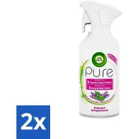 Air Wick 2 x Pure - Luchtverfrisser Spray - Essentiële Oliën - Lavendel - 250ml - Luchtverfrisser - Lavendelgeur - Essentiële Oliën - Aromatherapie - Ontspanning